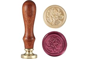 Yoption Romance Rose Wax Seal Stamp, Decorating on Wedding Invitations Envelope Letter Wine Packages Valentine Card Seals (The Rose #3)
