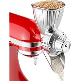 COFUN Grain Mill Attachment for Kitchen Aid Mixer | 9 Adjustable Levels All Metal Flour Mill, Fit for Wheat, Corn, Oats, Buckwheat, Millet, Coffee Beans &amp; Dry Low-Oil Grains