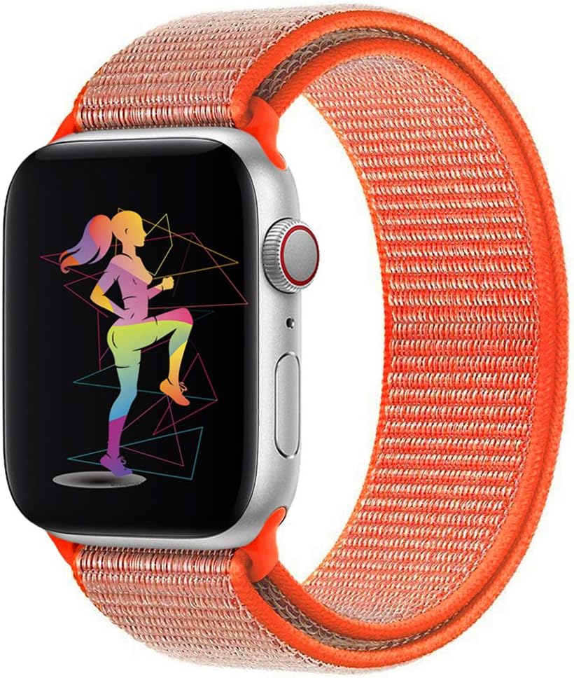 Unhom Compatible with Apple Watch Band 38mm 40mm 42mm 44mm, Soft Nylon Breathable Sport Strap Replacement Bands Compatible for iWatch Series Series 5/4/3/2/1