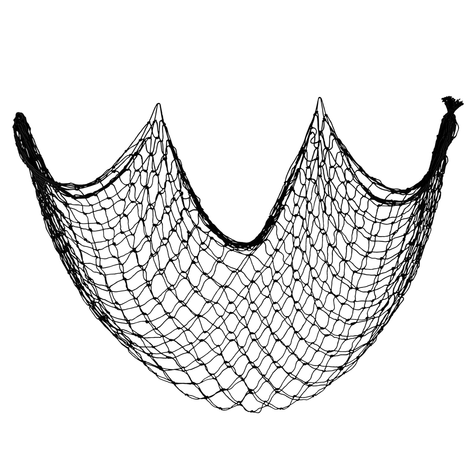 Photo 1 of Decorative Fishing Net 80x40 Inch,Patioland Large Black Picture Fish Net, Wall Photo Hanging Fishnet for Nautical Mermaid Pirate Ocean Themed Hawaii Beach Under The Sea Party Decorations (1PCS)