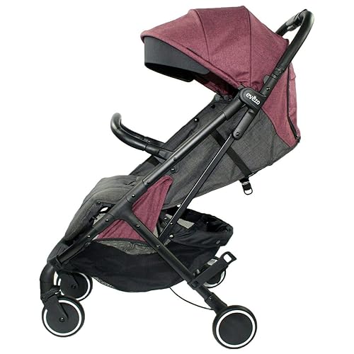 Evezo Channy Lightweight Roll 'N' Go Folding Travel Stroller- Gray