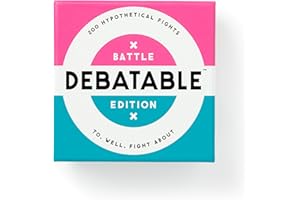 Brass Monkey Debatable Battle Edition – Social Party Game with 400 'Who Would Win in A Fight' Prompts to Argue About, 2+ Players