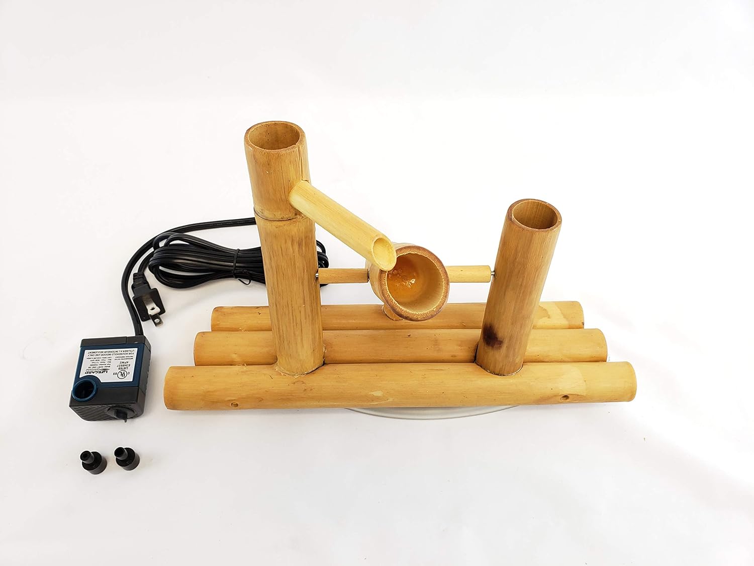 Lifegard Aquatics R440860 Bamboo Rocking Fountain-Complete with Pump/Tubing, 8", Brown : Garden & Outdoor
