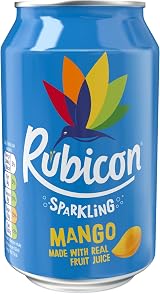 Rubicon Sparkling Mango 24 Pack 330ml Cans with Real Mango Juice view 3