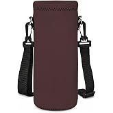 AUPET Water Bottle Sling Bag Carrier Crossbody Sleeve,Insulated Neoprene Bottle Case Holder Pouch Cover 500ML/17oz with Shoulder Strap for Walking Women Men