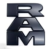 AUTOGEM 2019&ndash;2025 RAM 2500 3500 4500 Front Grille Emblem Black Finish Replacement Badge