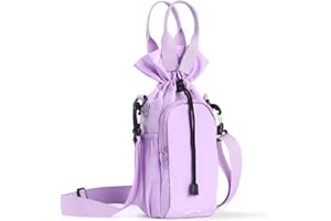 ZELVOT Water Bottle Holder with Strap, 32/40oz Insulated Water Bottle Carrier Sling Bag, Water Bottle Pouch Holder with Adjustable Strap, Crossbody Water Bottle Bag with Phone Pocket for Walking Hiking