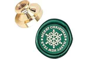 CRASPIRE Snowflakes Wax Seal Stamp Head Merry Christmas Happy New Year Sealing Wax Stamp Heads Only No Handle 25mm Vintage Re