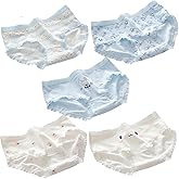 SINMIUANIME Women's Panties Breathable Cotton Brief Cosplay Anime Print Underwear Cute 5-Pack