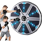 NIBBaNACAL Music Boxing Machine, Smart Boxing Game, 17.5" Large Size, 9 Modes & Speeds, Wall Mounted Punching Machine with Gloves, Great Gift for Kids & Adults