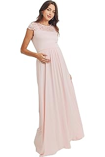 pink blush chiffon maternity dress