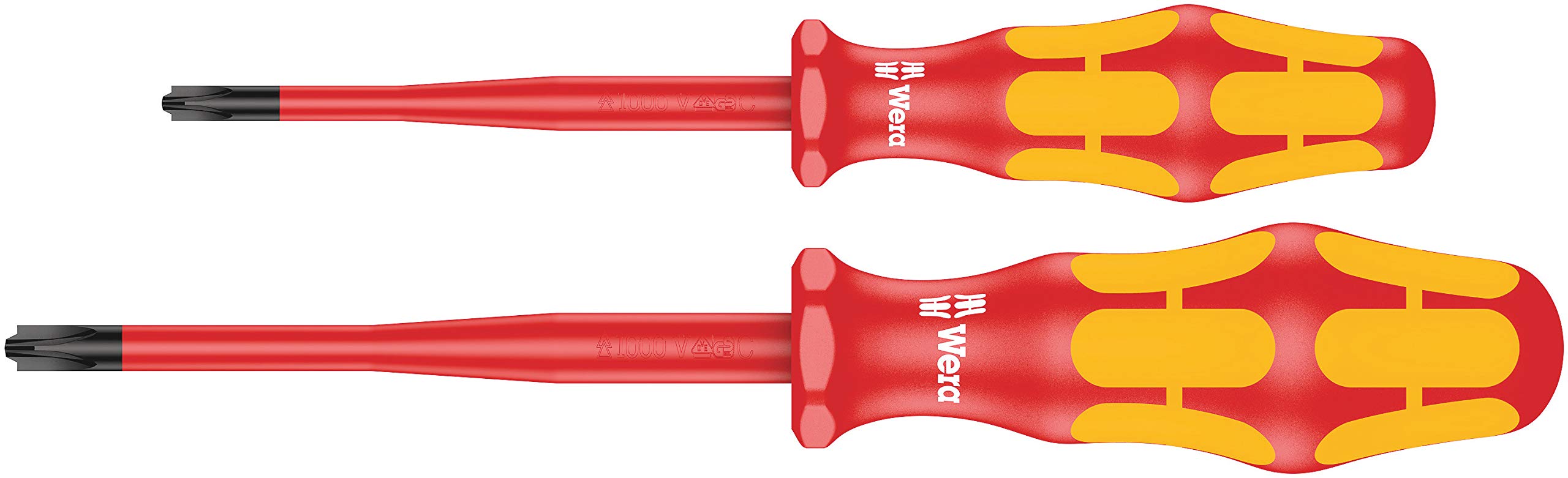 Wera 165 is PZ/S # 1 + 2 Screwdriver Set Kraftform Plus Series 100. with Reduced Blade Diameter, 2 Pieces, 05006470001