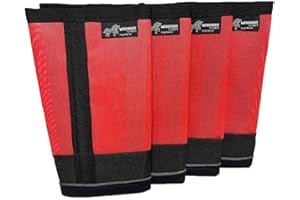 MUVADO Warrior Fly Boots for Horses - Breathable Mesh Horse Boots for Fly Protection & Leg Comfort - Set of 4 (Knight Warrior, Red)