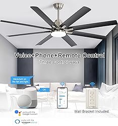 Sofucor 66 Inch Ceiling Fans with Lights, Smart
