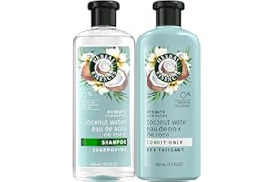 Herbal Essences Hydrate Collection Coconut Water and Jasmine Moisturizing Shampoo and Conditioner Set, 800 mL in Total (2 Cou