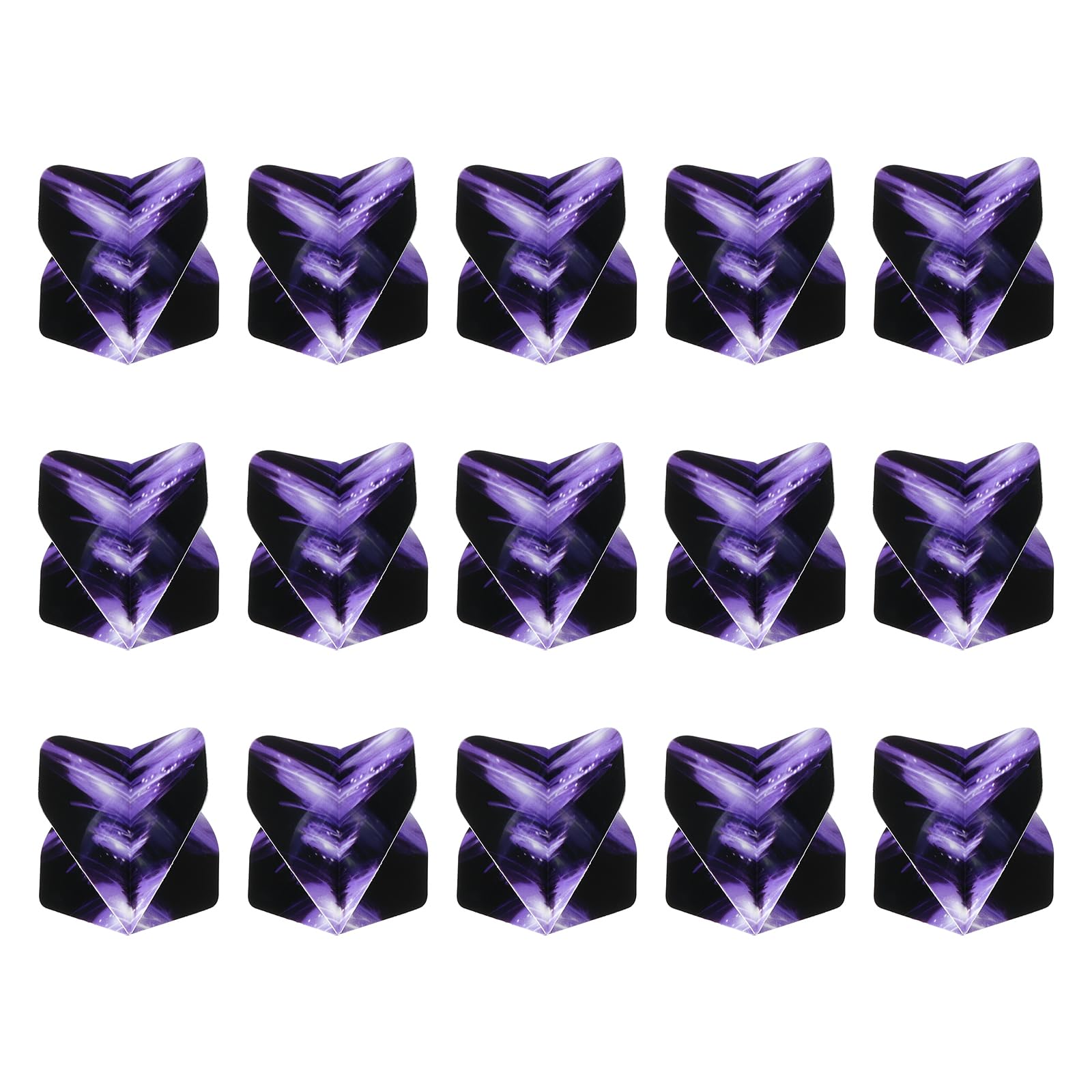 PATIKIL Extra Thick Standard Dart Flights, 15 Pack Durable Flights for Enhanced Performance, Storm Pattern, Purple