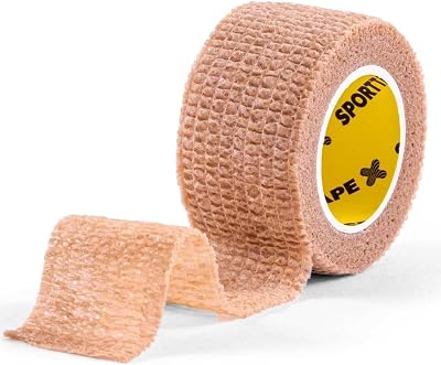 SPORTTAPE Cohesive Finger Tape 2.5cm x 4.5m Beige Self-Adhesive Bandage
