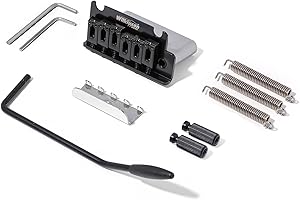 LEO JAYMZ Wilkinson WOV07 2-1/16 inch 2-Point ST Guitar Tremolo Bridge for American Standard Strat Electric Guitar (WOV07 Black)