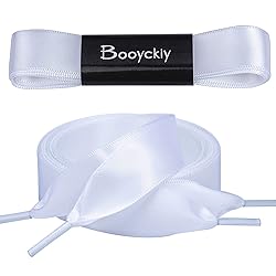 Booyckiy Flat Colorful Satin Ribbon Shoelaces