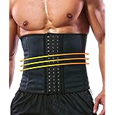 GainKee 100% Latex Men Waist Trainer Corsets With Steel Bone Sweat Belt Sauna Suit For Fitness Body Shaper