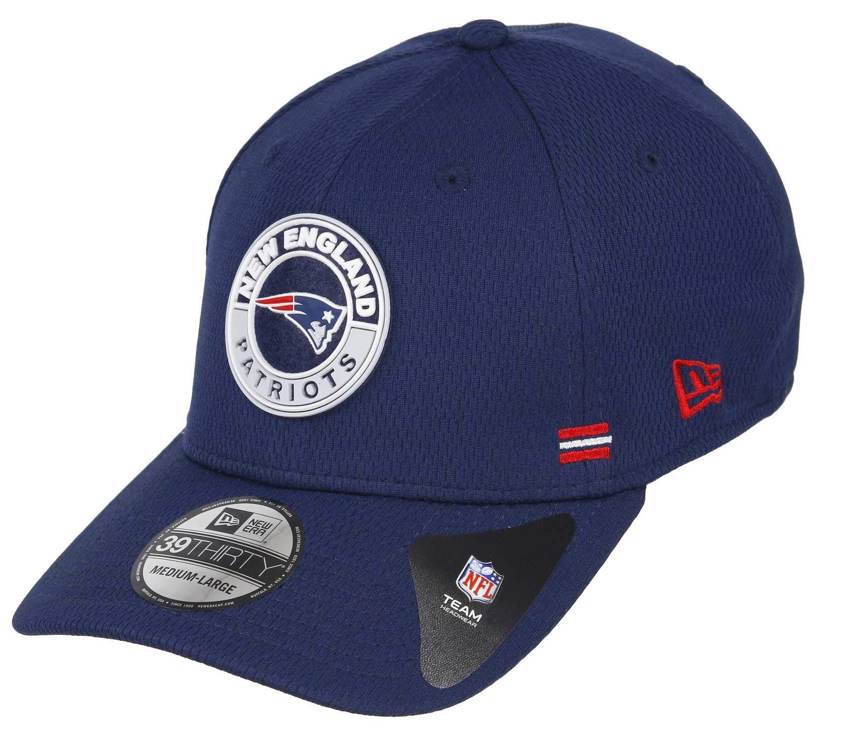 New Era New England Patriots 39thirty Stretch Cap NFL 2020 Sideline Road Alternative Navy - S-M — image 1
