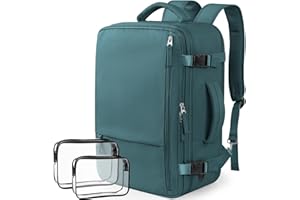 FALARK INC Travel Backpack For Women Men, Carry On Backpack Airline Approved, Anti-theft Personal Item Back Pack With USB Port For Travel, College, Blue