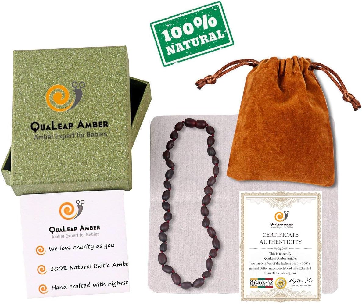 100% True Baltic Necklace (Raw Cherry - 12.5 Inches) – 100% Authentic Baltic Beads with Highest Quality: Health & Personal Care