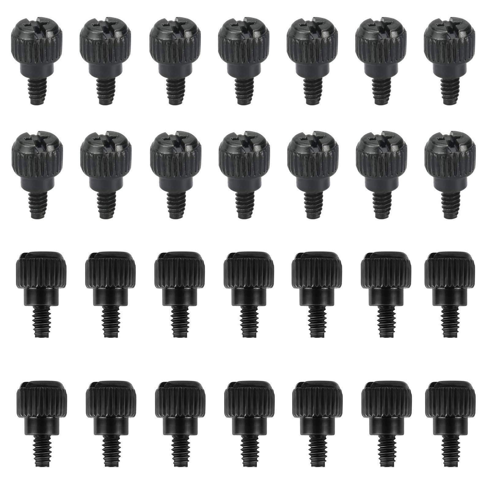 100 Pcs Case Thumbscrews,Computer Screws,6#-32×6mm Motherboard Screws Metal Alloy Thumb Screws,Thumb Screw for Cover/Power Supply/DIY Repairing(6-32 Thread)