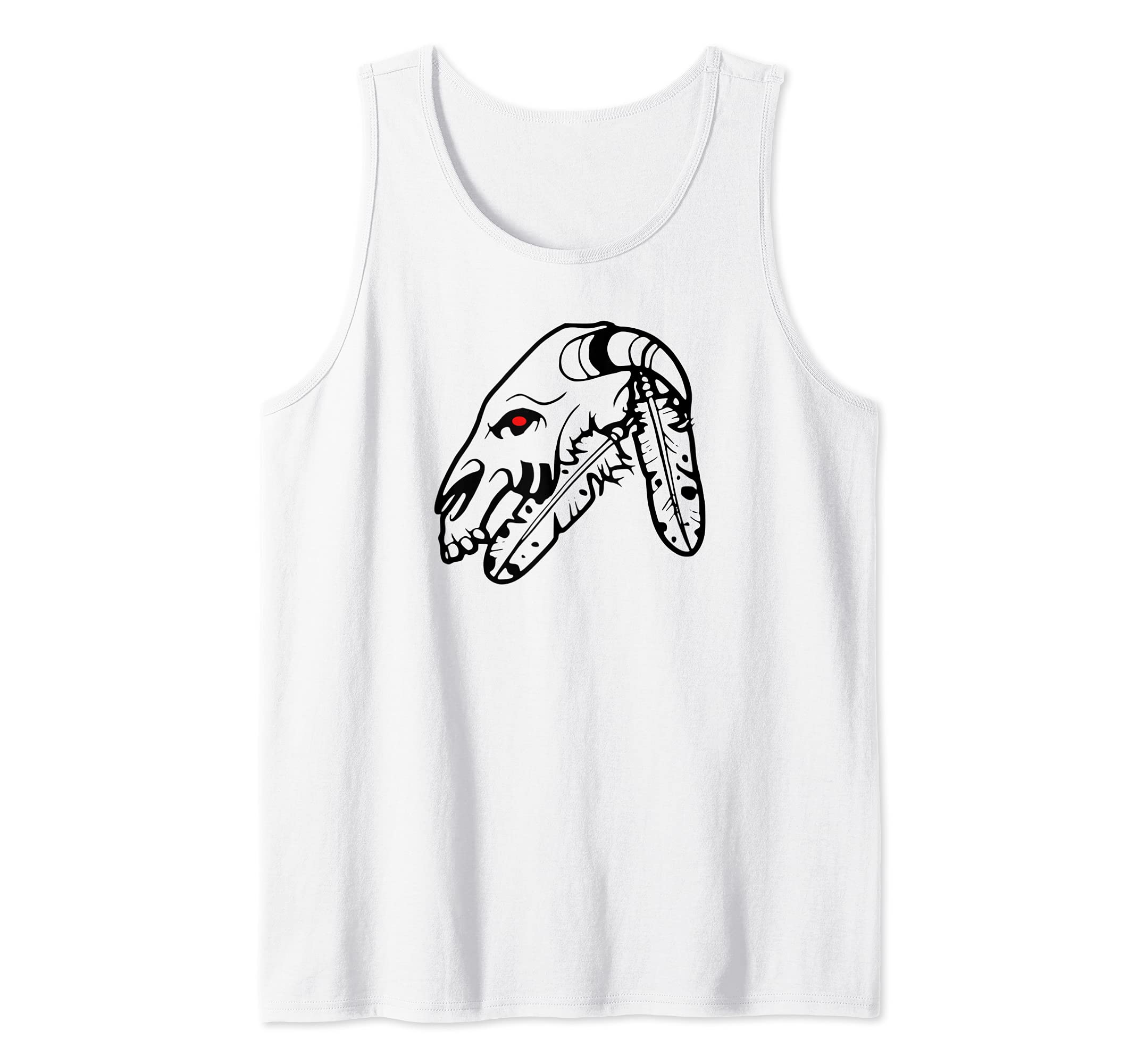 Rams Skull tattoo - Native American Indian Tattoo Tank Top