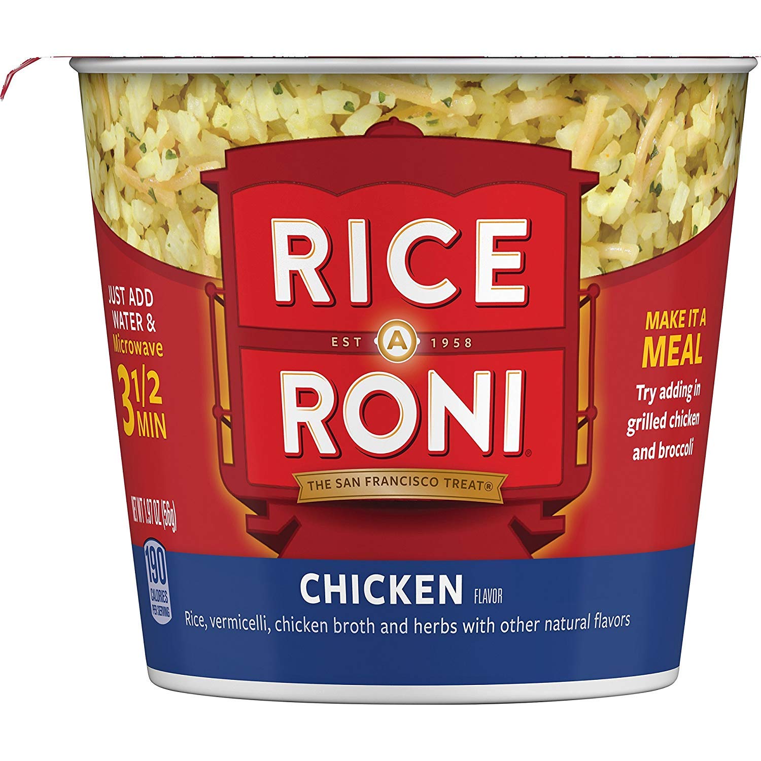 Rice a roni instant chicken flavor 1.97 ounce cup (015300200012)