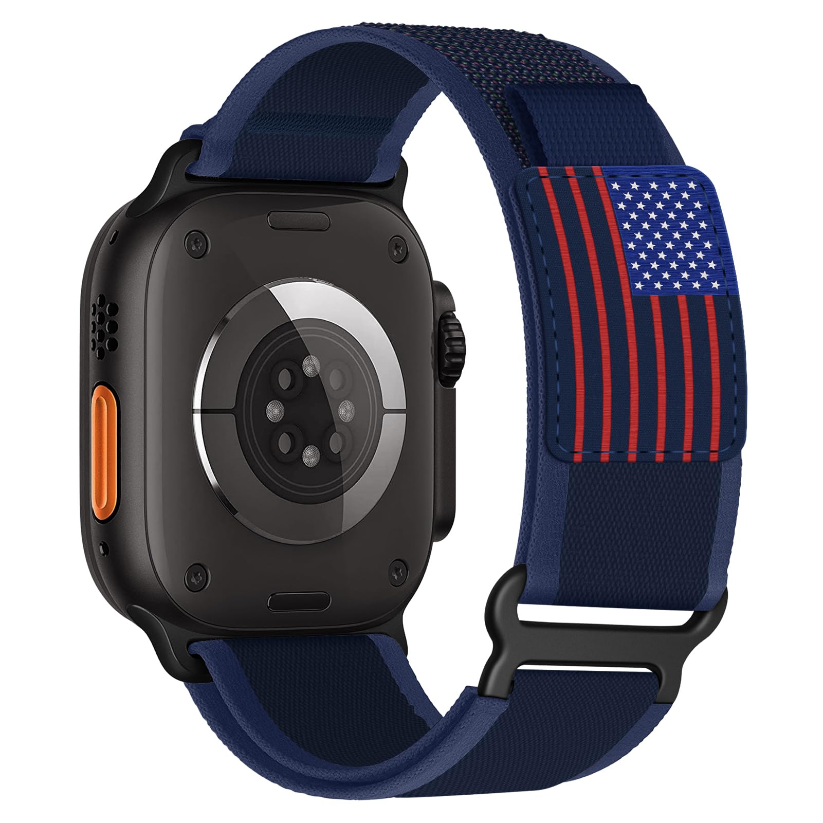 Photo 1 of Trail Loop Nylon Band - Compatible with Apple Watch Ultra 2 Band 49mm 46mm 45mm 44mm 42mm 41mm 40mm 38mm Men Women,Rugged Braided Elastic Weave Sport Strap for iWatch Ultra Series 10/9/8/7/6/SE/5/4/3