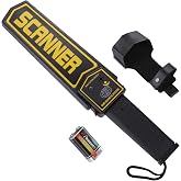 Handheld Metal Detector Wand,Security Scanner for Knives, Weapons,Metals | High-Sensitivity Security Detector Wand, Metal Detctor Wand,Detect All Metal Products,Including a 9V Battery
