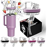 Tumbler Adapter Compatible with Stanley and Flavors Cartridges | Fits 40oz & 64oz Stanley Quencher H2.0 Tumblers | Direct Fit, Food-Grade Leak-Proof Silicone (Lilac, 40 oz/ 64 oz)