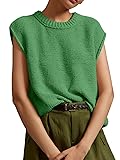 Saodimallsu Womens Sleeveless Crewneck Sweaters