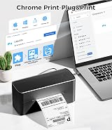 Phomemo 241BT Bluetooth Thermal Label Printer 4x6 Shipping Inkless Windows Mac view 8