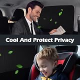 ZATOOTO Car Side Window Shades Magnetic Sunshades 2PCS Black Universal view 5