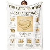 SNUGLYZEN Brother Gifts Blanket 60"x50" - Sentimental Birthday for Brother Adult - Warm Hug Blanket - Unique Brotherhood Appreciation & Encouragement Gifts