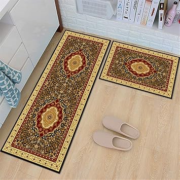 Amazon De Insun Teppich Kuchen Laufer Kuchenmatte Waschbar Rutschfest Kuche Schlafzimmer Badezimmer Fussmatte Renaissance Vintage Orientalisch Muster Stil 12 80x120cm