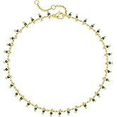 MTMY Gold Anklets for Women 14K Gold Plated Tiny Bead Anklet Colorful Tassel Foot Chain Dainty Adjustable Cute Summer Beach Boho Anklets Jewelry Gift