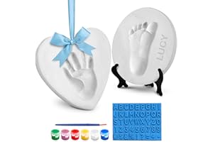 Luna Bean Baby Handprint & Baby Footprint Kit - Fun & Easy DIY Ornament Baby Keepsake Kit for Baby Boys & Girls, Newborn Gift