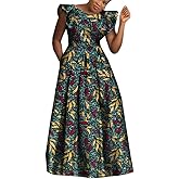 LONLISCO African Dresses for Women Slim Sexy Skirt African Print for Daily Party