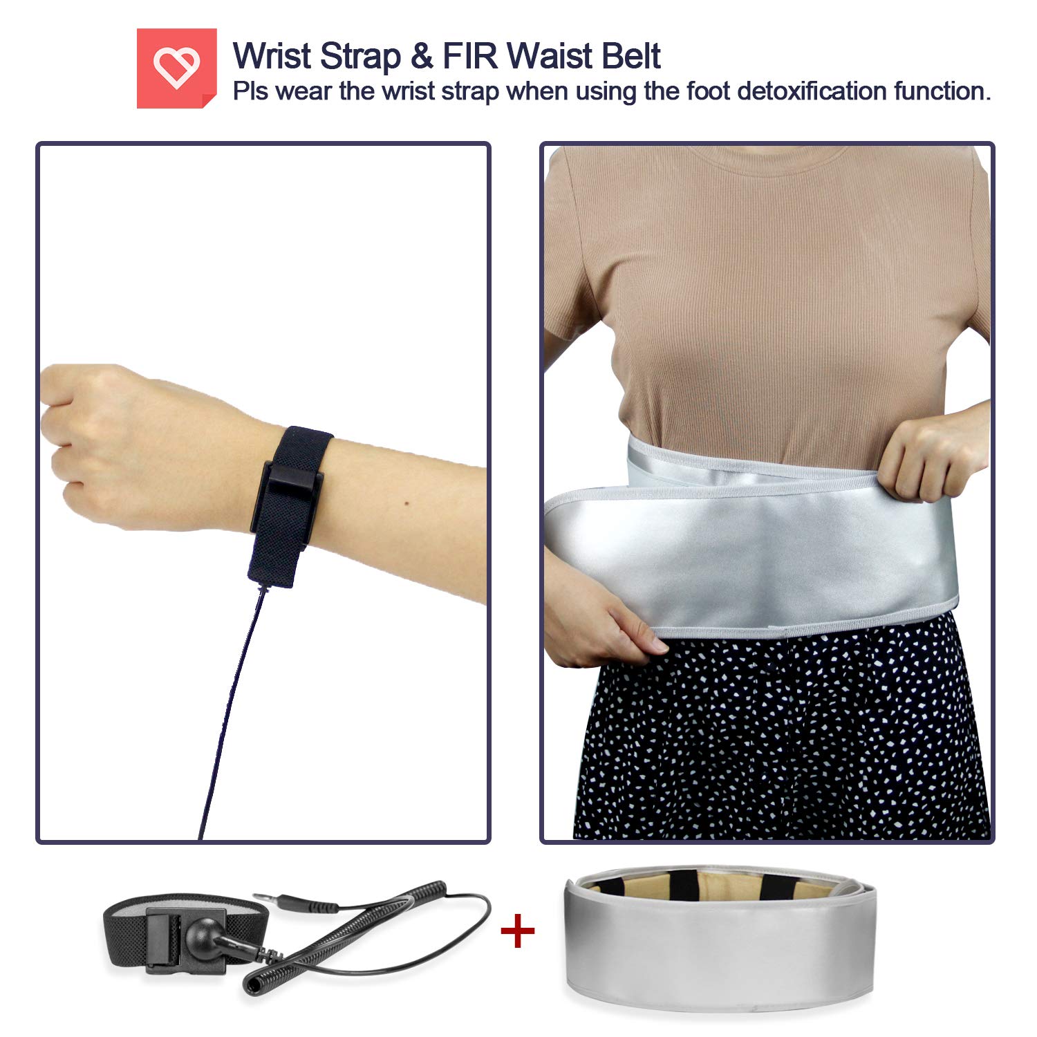 Lecaung Ionic Foot Bath Detox Machine, Professional Ion Cleanse Ionic Detox Foot Bath Spa Machine with LED Display, Far Infrared Belt: Beauty