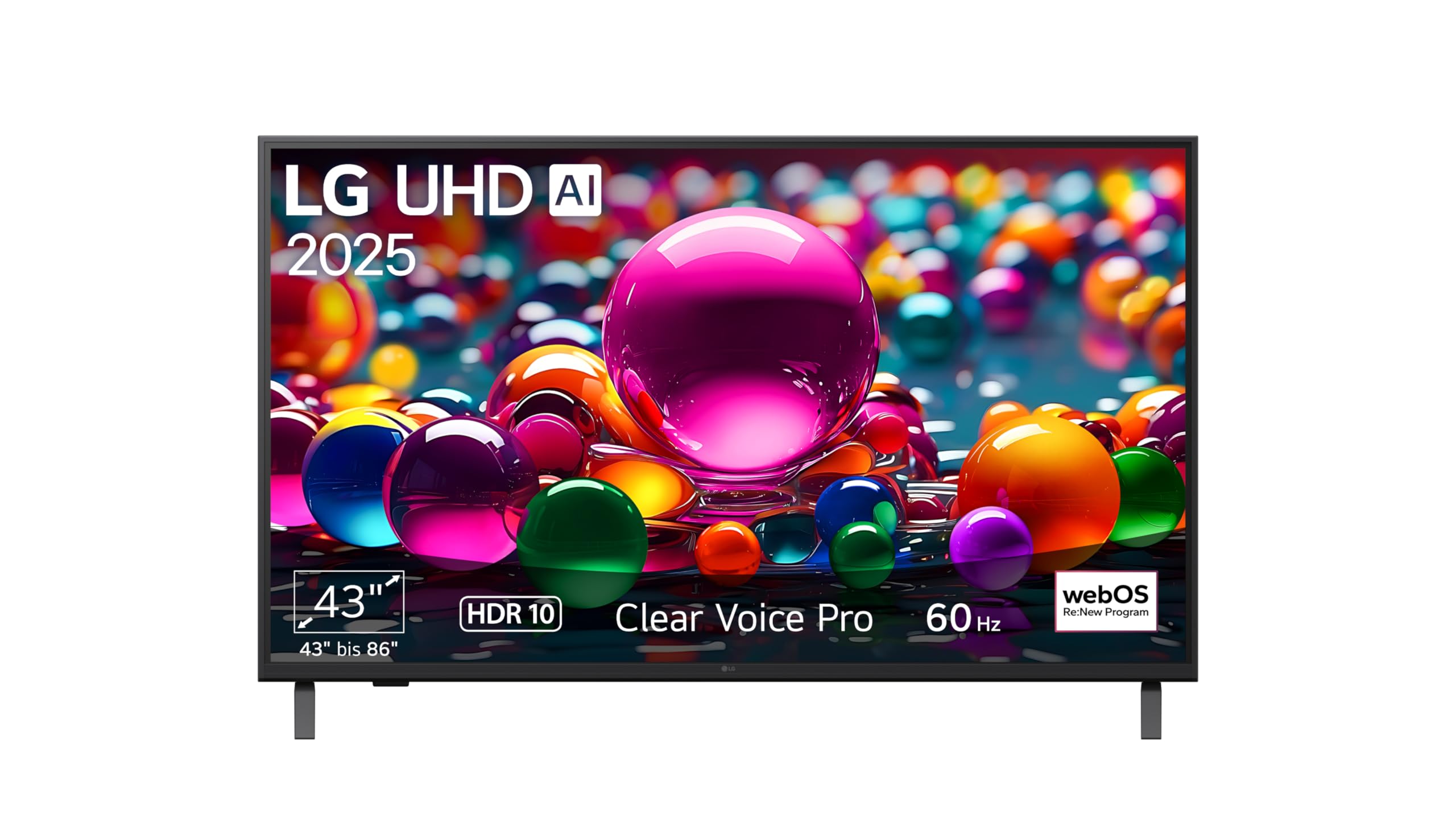 LG 43UA75006LA TV 43 Zoll (109 cm) 4K UHD AI TV (α7 Gen8 4K AI Prozessor, webOS 25, 60Hz) [Modelljahr 2025]