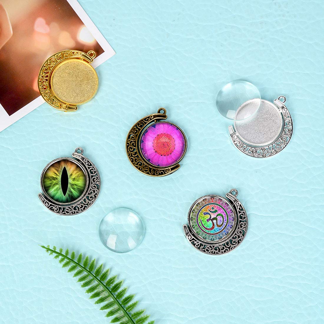 Souarts Juego de 60 Soportes para Colgante de Luna giratoria con Doble