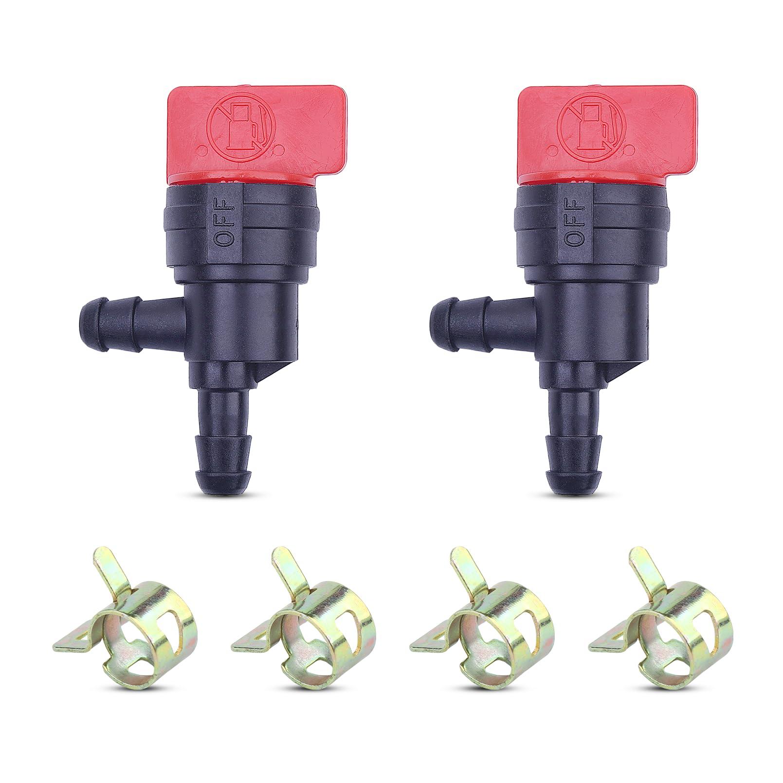 Atunee 698181 1/4" Fuel Shut Off Valve for 494539 697944 Mower Generator-2Pcs