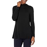 Amazon Essentials Women's Jersey Long-Sleeve Mock Neck Swing Tunic