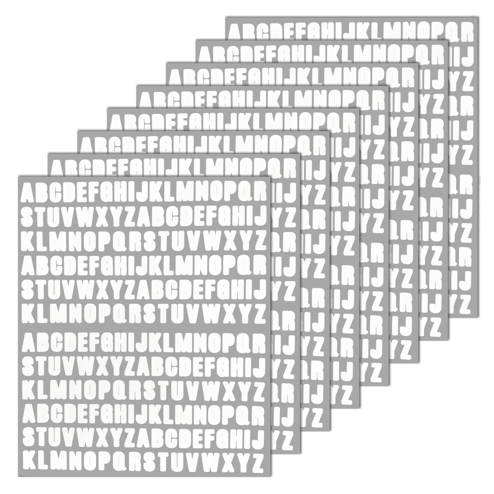 Photo 1 of 1/2 Inch Letters Stickers - 1664 Pieces Capital Alphabet Sticker for Scrapbook,Name,Water Bottle,Inventory,Crafts and DIY - White