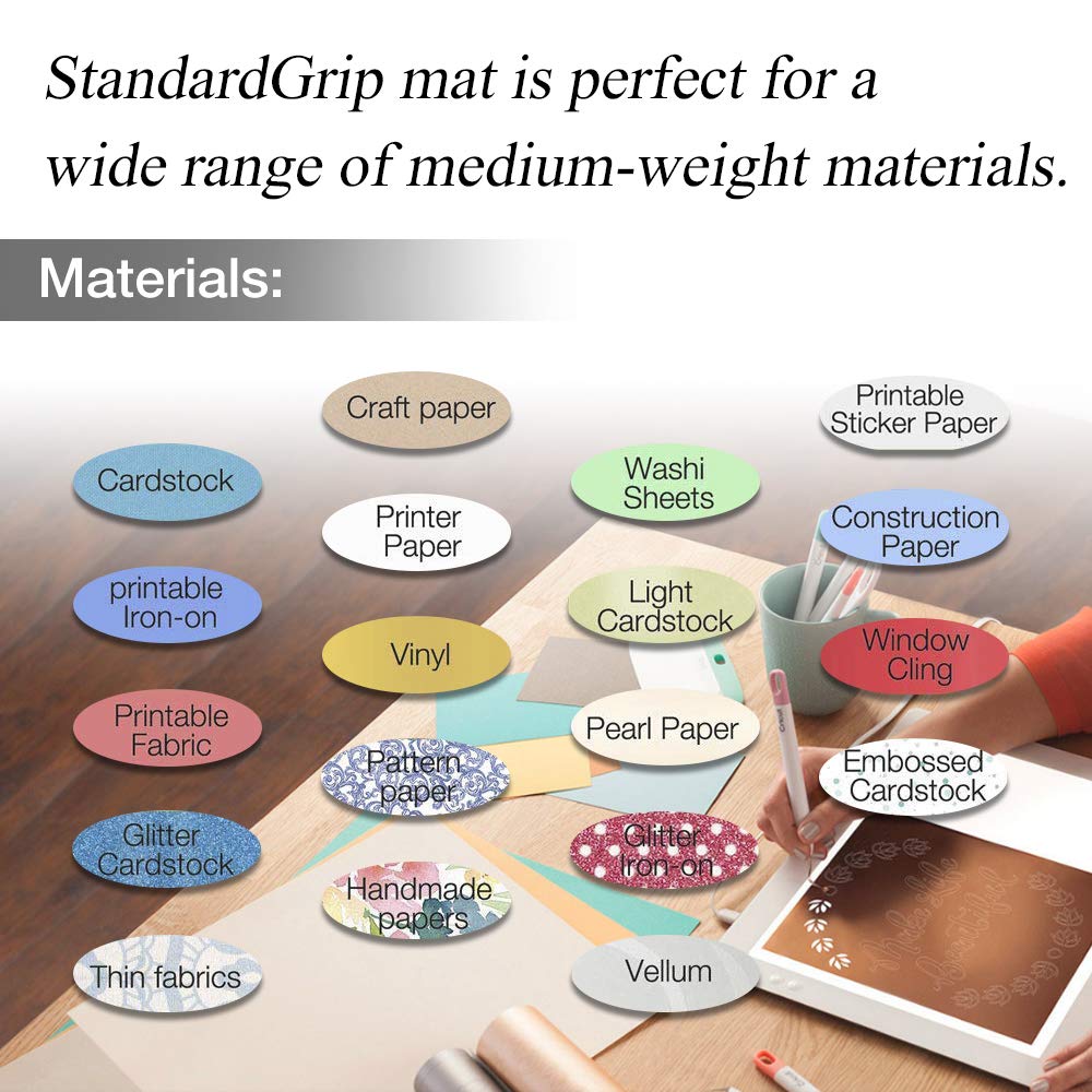 DOOHALO Cutting Mat Compatible with Cricut Joy Machine 3 Pack Replacement Adhesive Cut Mats (Green Purple Blue (Total 3 Small+3 Big Mats), 4.5