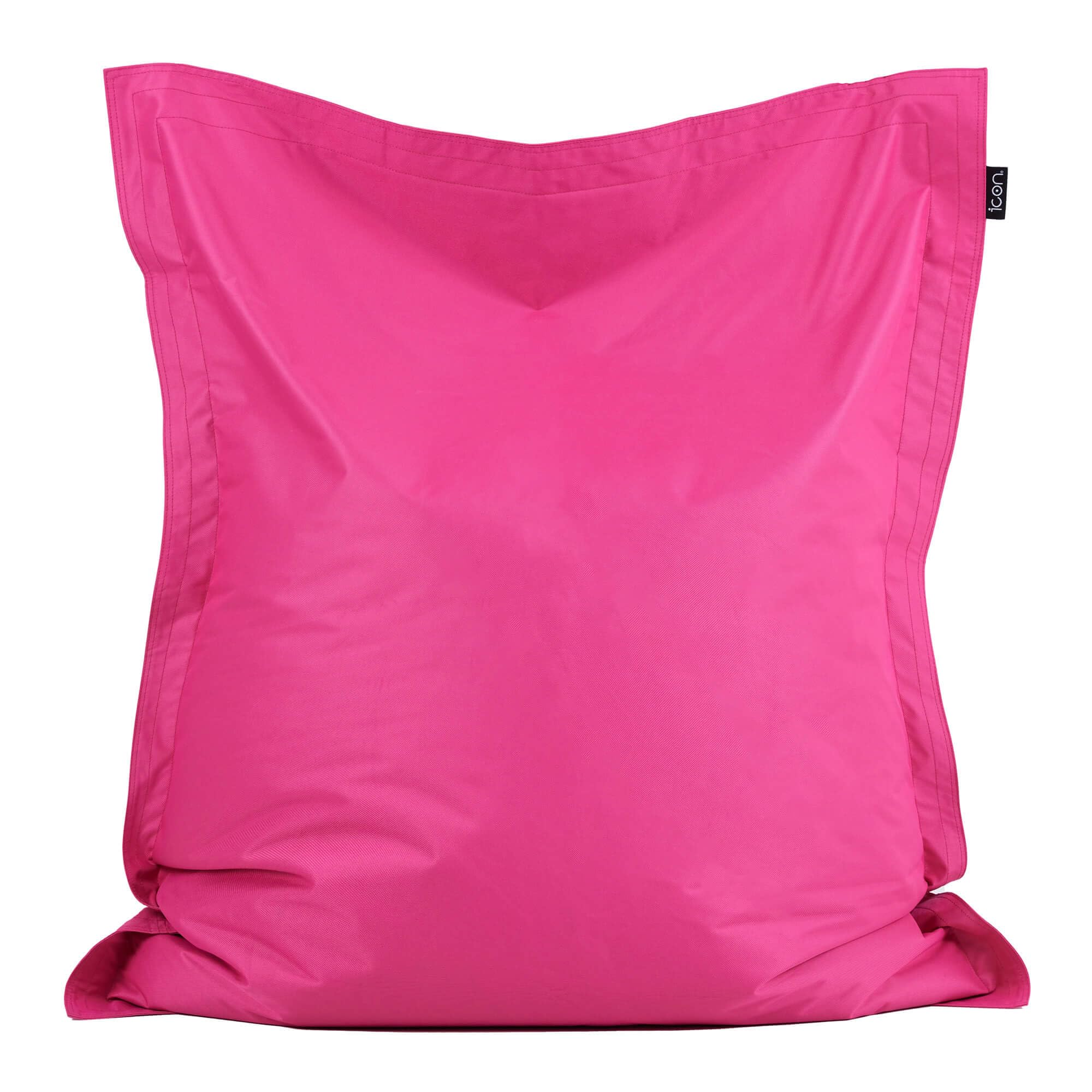 Bean Bag Bazaar Kids Bean Bag, Pink, Water Resistant Fabric, Floor Cushion, Beanbag for Indoor and Outdoor Use with Filling Included, 125cm x 100cm, Gaming, Bedroom, Playroom, Garden