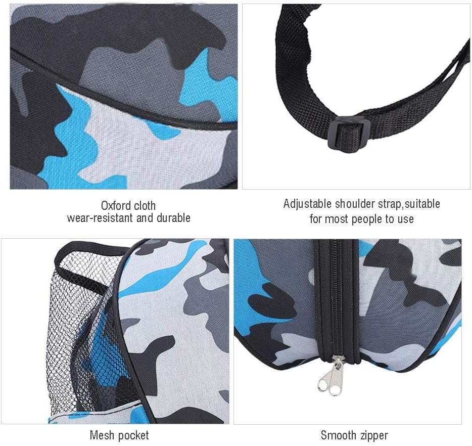 Alomejor Basketball Carrying Bags Sports Ball Carry Backpack Portable Single Shoulder Bag for Basketball Football Volleyball Large Storage Space Capacity(Blue) - Image 3